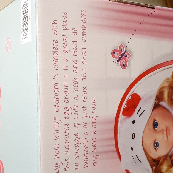MY LIFE HELLO KITTY EGG CHAIR FITS 18" DOLL.  NEW - Picture 8 of 9